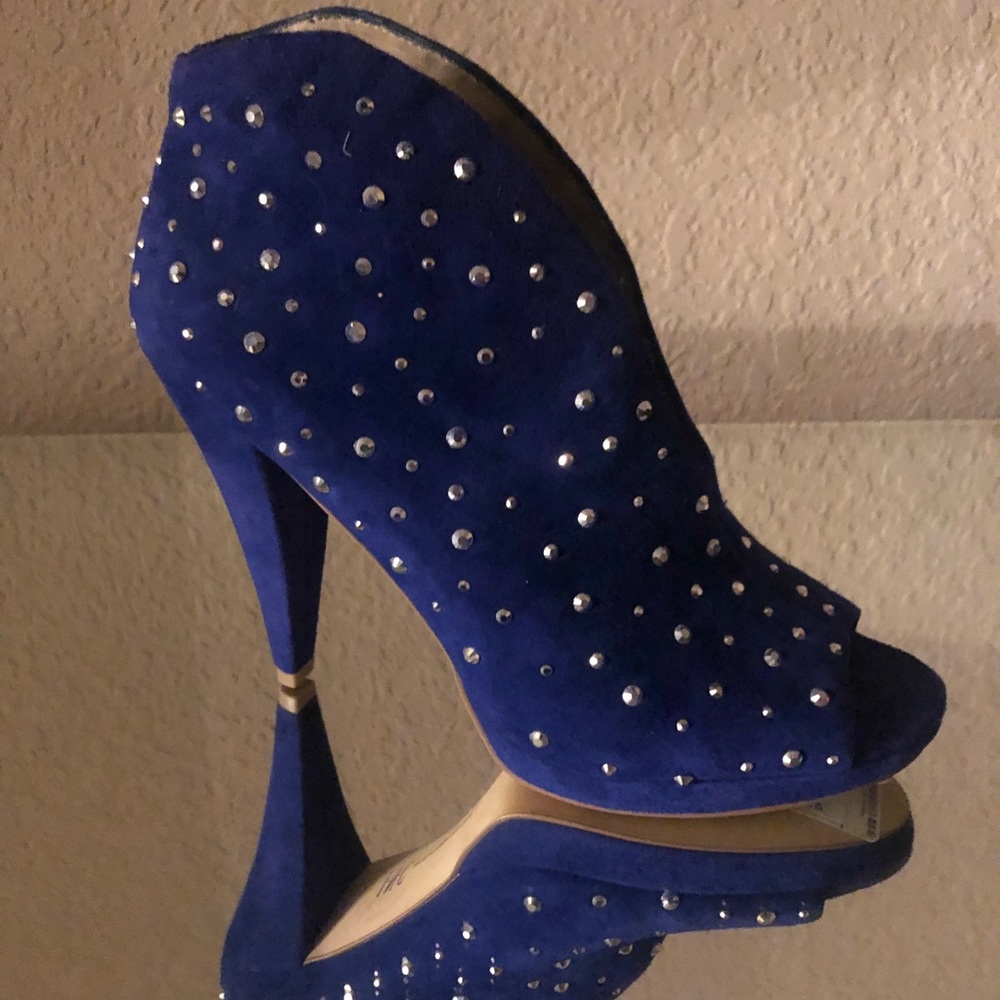 INC Tiara Blue Embellished Shoeties